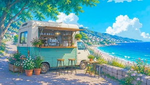 海边便利小车