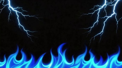 蓝色火焰闪电