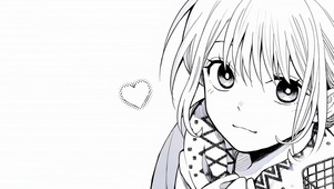 黑白围巾少女
