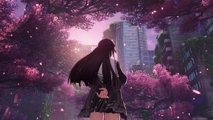 鸣潮樱花树下的千咲