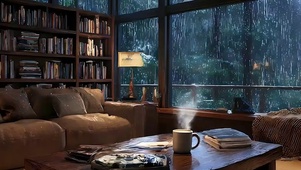 窗外雨天带鱼屏