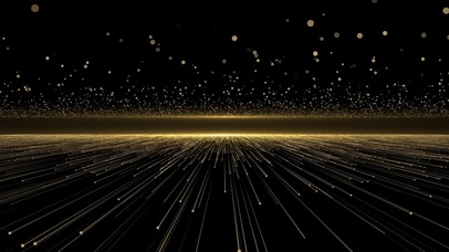 暗金色线条粒子