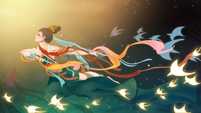 中国风国潮洛神