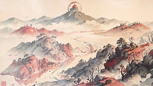 古风山水画治愈小清新