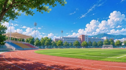 蓝天白云学校校园