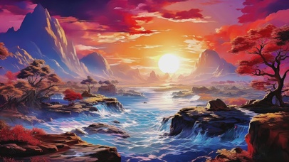 日出东方美如画