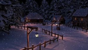 雪夜村落