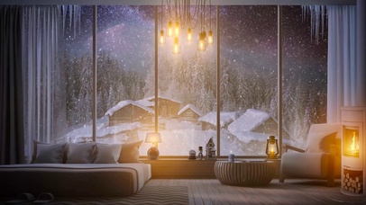 雪天安静的房间