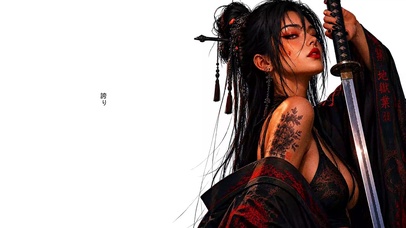 日系武士美女