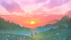 夕阳踏青