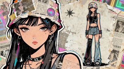 漫画动漫卡通风16岁潮流少女