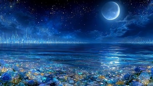 夜景大海