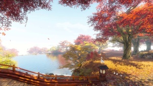 碧水红叶林