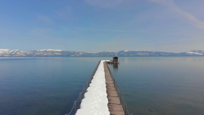 【雪景】湖畔边的渡桥