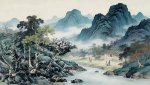 唯美水墨山水
