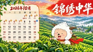 锦绣中华十月日历壁纸
