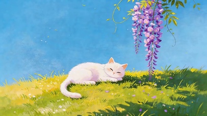 草地上的猫咪