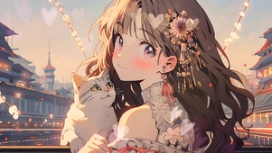 4K 猫咪女孩