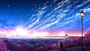 观赏夕阳景色