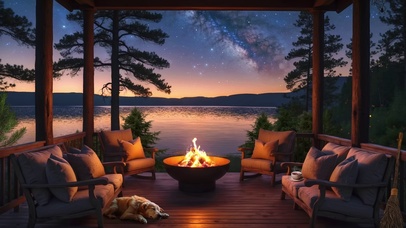 静谧森林星空夜