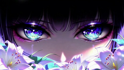梦幻星空炫彩瞳眨眼动态