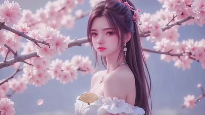 国漫女神性感露背侧颜杀