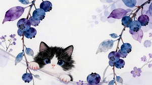 蓝莓与猫