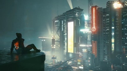 赛博朋克未来城市风光