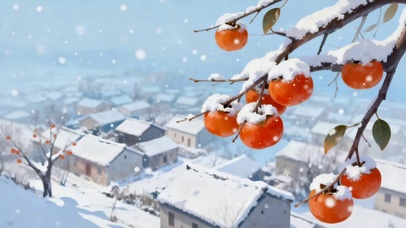 小镇雪景