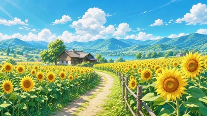 田园小路风景