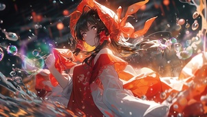 可爱红衣美少女