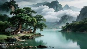 隐居山水间