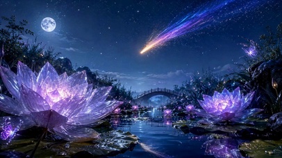 月夜流星花境
