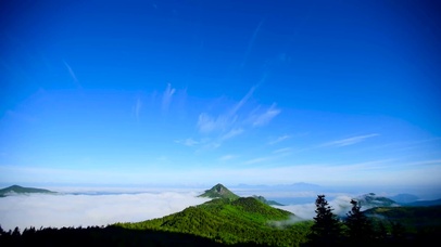 4K高山云海蓝天白云