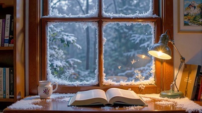 冬窗夜读