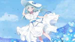 蓝天下的花海