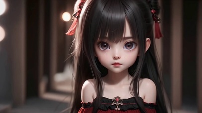 高冷气质长发呆萌美少女