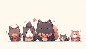 一排猫