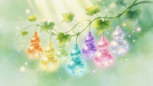 招财旺磁场 七色水晶葫芦