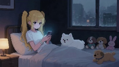 像素风少女的卧室