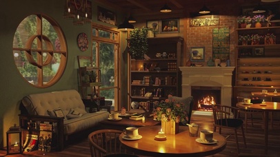 在咖啡馆听爵士乐