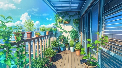 夏日阳台