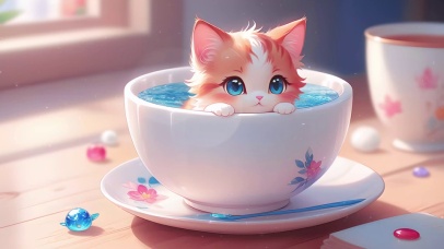 清纯可爱呆萌小猫咪