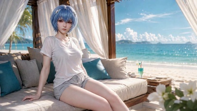 海滩度假凌波丽
