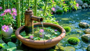 禅意花园流水