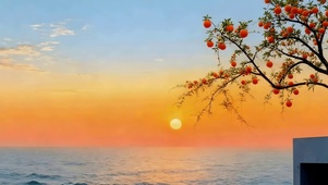 唯美的大海夕阳