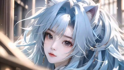 可爱萌猫少女