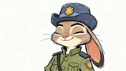 可爱兔子警官