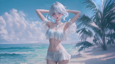 海边美少女