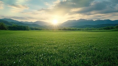 清新绿色广阔草地